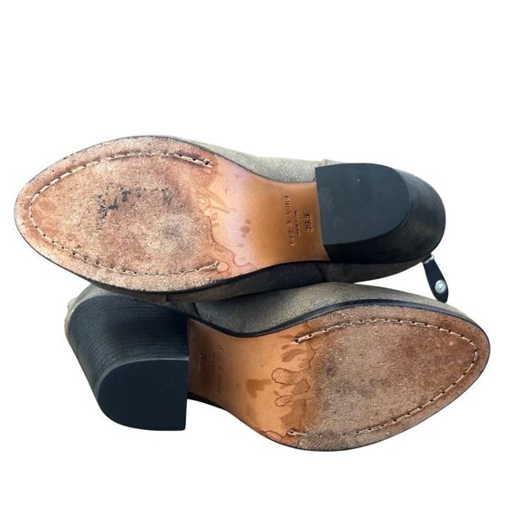 rag & bone Classic Newbury Bootie in Metal Taupe Euro Size 36.5 US Size 6.5 - Picture 8 of 10